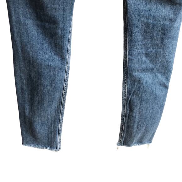 Rag & Bone Distressed Skinny Jeans Midland Raw Frayed Hem Destroyed Denim 30 - Picture 11 of 16